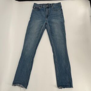 GAP Denim Skinny Cigarette Raw Hem Jeans Size 29 Women's